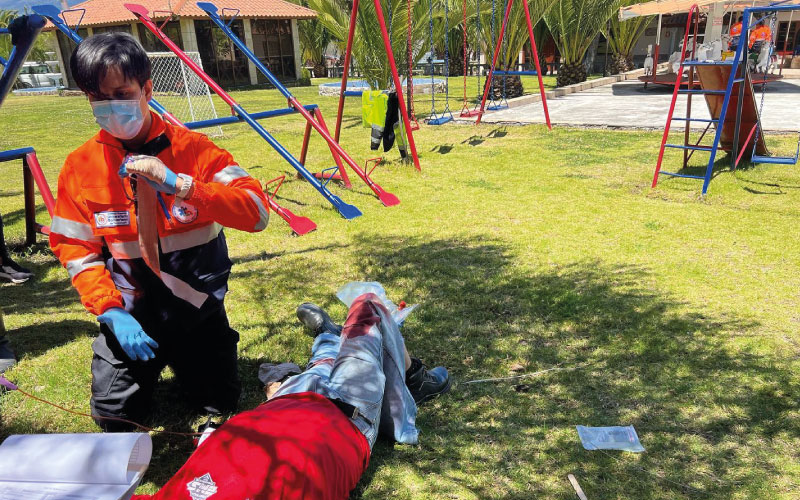 Estudiantes participan en Competencia de Emergencias Médicas Chimborazo 2022