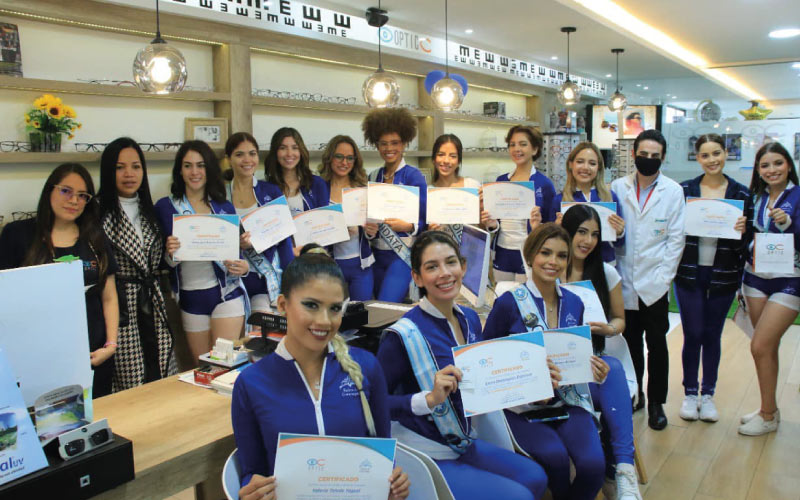 Candidatas a reina de Guayaquil visitaron las instalaciones del ITB