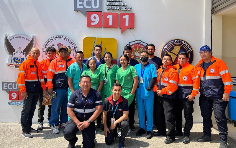 Estudiantes de la carrera Tecnología Superior en Emergencias Médicas reciben capacitación en el ECU 911