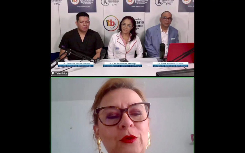 Teleclínica para tecnólogos universitarios de podología y gerontología fue un éxito rotundo