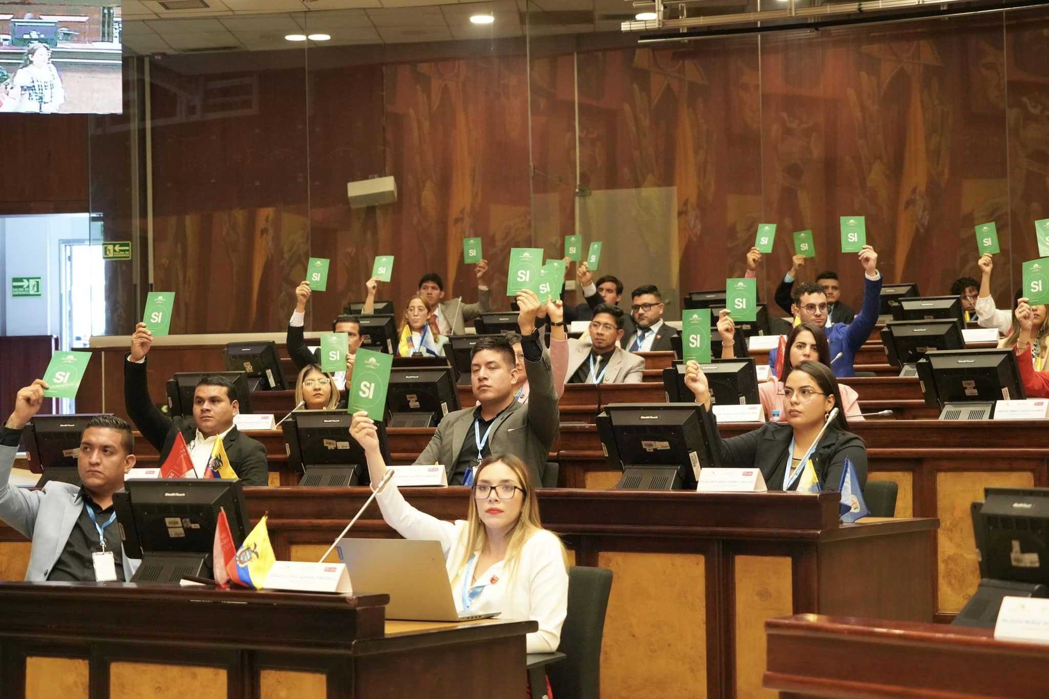 Simulación en la Asamblea Nacional