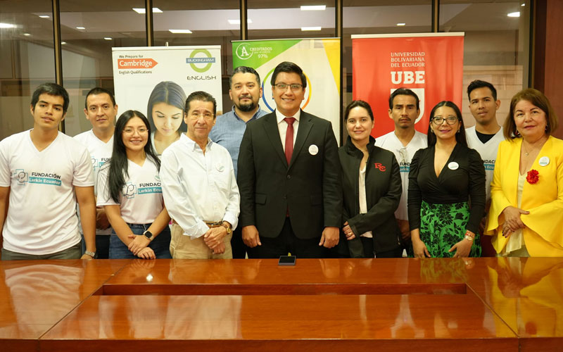 ITB y Buckingham English Center establecen alianza estratégica con la Fundación Larkin Ecuador para potenciar la Seguridad Humana y la Educación.