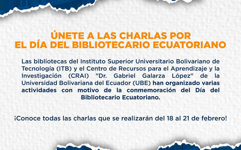 ¡Este febrero celebra junto a nosotros el Día del Bibliotecario Ecuatoriano! 