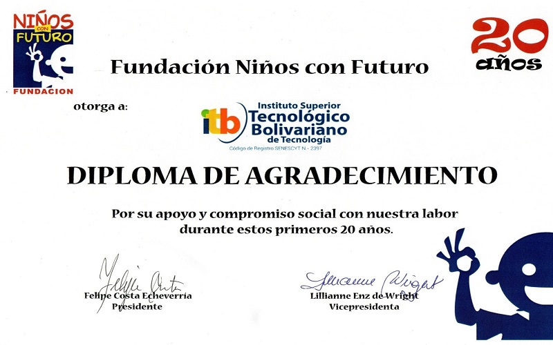 ITB RECIBIÓ RECONOCIMIENTO POR SU COMPROMISO SOCIAL CON FUNDACIÓN