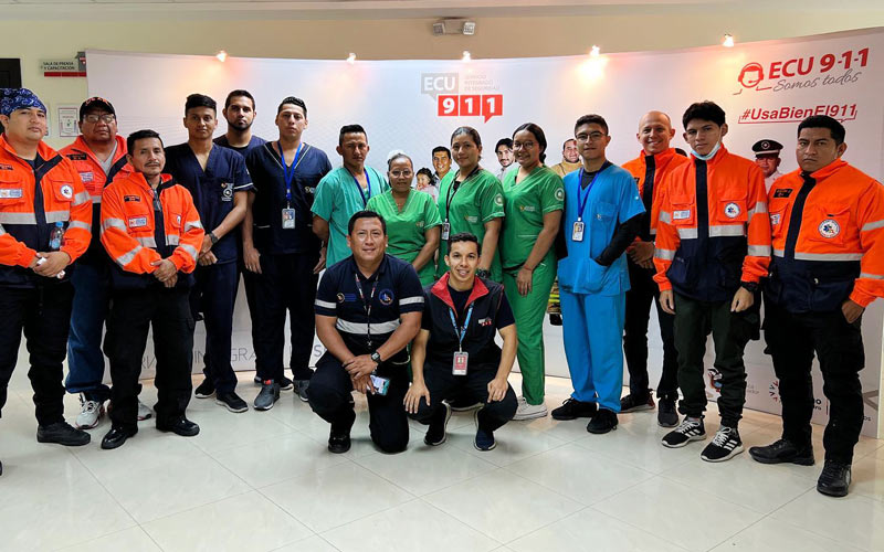 Estudiantes de la carrera Tecnología Superior en Emergencias Médicas reciben capacitación en el ECU 911