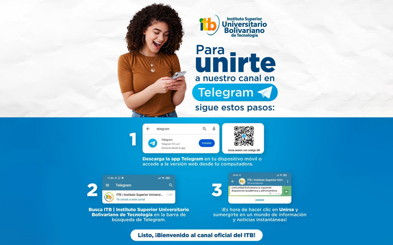 ¡Únete a nuestro canal en Telegram y mantente al día con todas las noticias e información del ITB