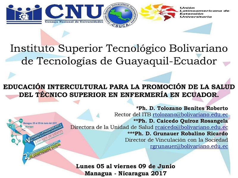 Representantes de ITB participan en el XIV Congreso Latinoamericano del Comité de Extensión Universitaria