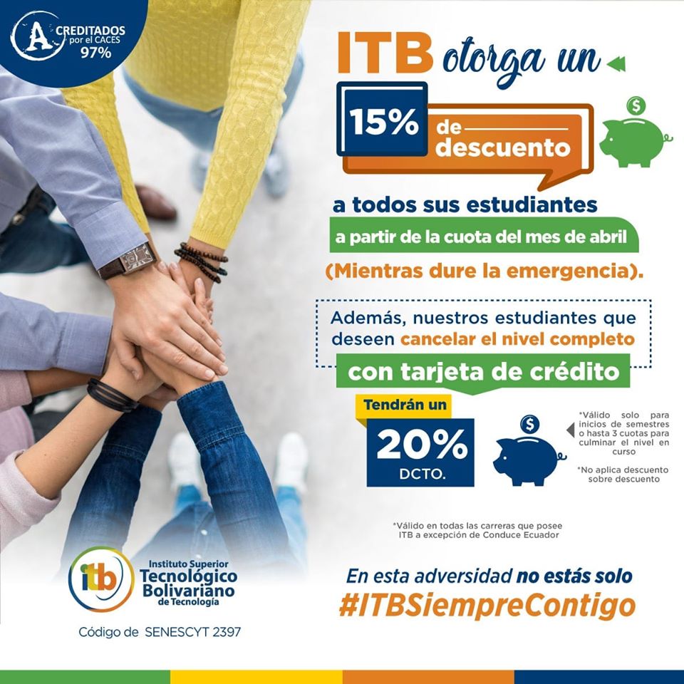 ITB OTORGA DESCUENTOS A SUS ESTUDIANTES