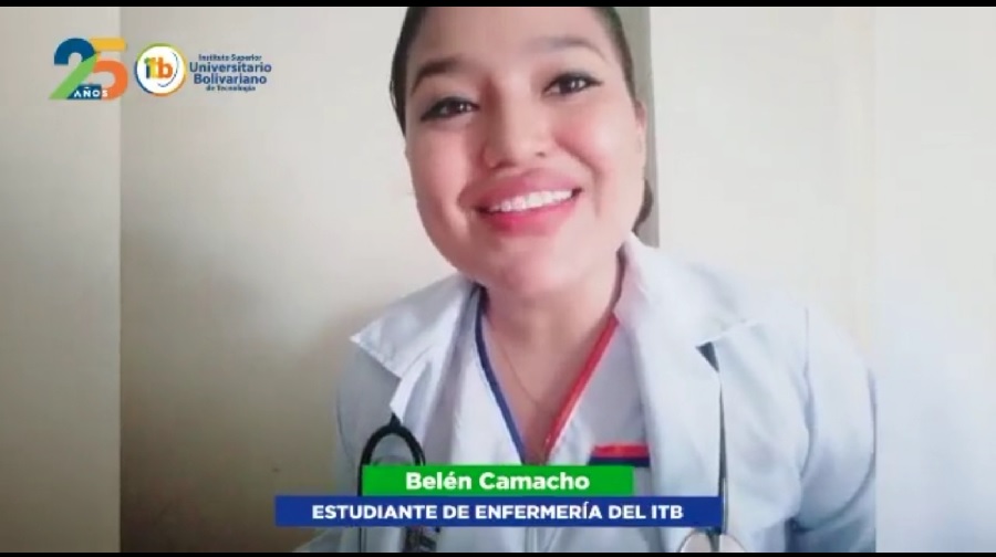 Belén Camacho, estudiante de la carrera de enfermería, agradecida y feliz con nuestra familia Bolivariana