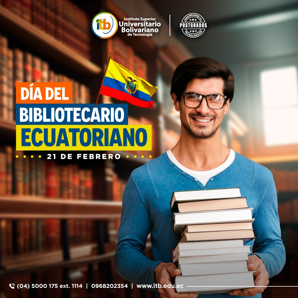 ¡Feliz Día del Bibliotecario Ecuatoriano! 