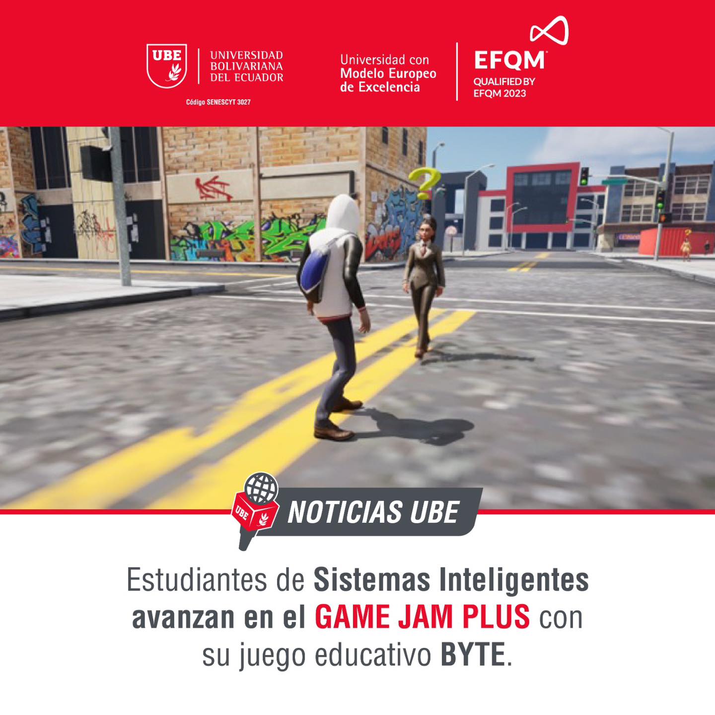 Estudiantes de Sistemas Inteligentes pasan a la etapa de aceleración del torneo de GAME JAM PLUS.