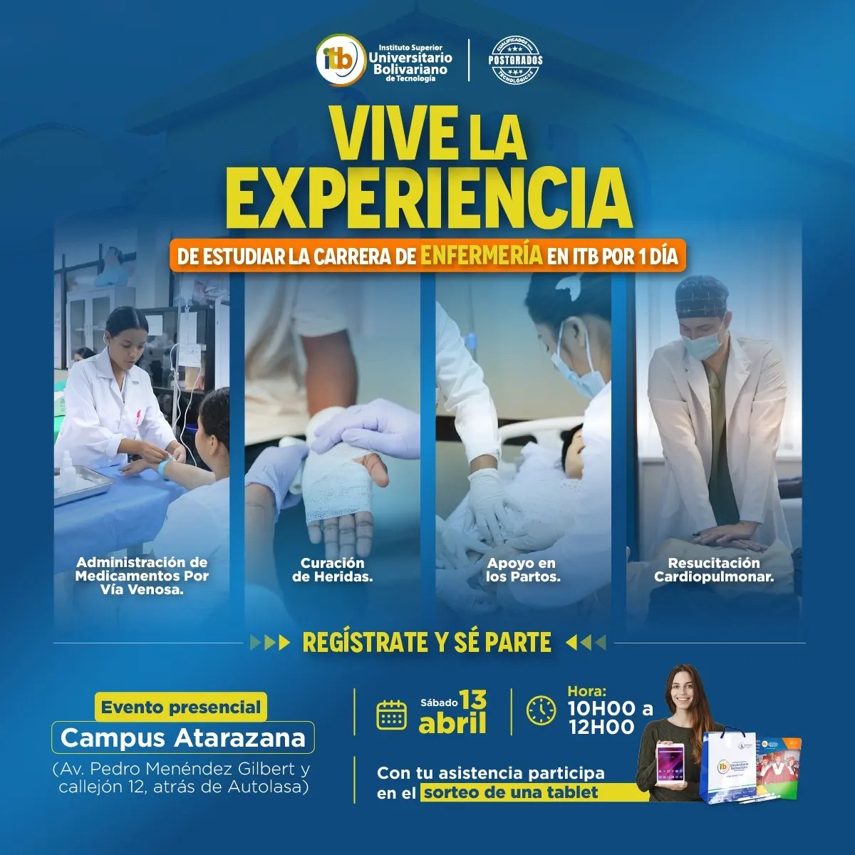 ¡Faltan pocos días para el vive la experiencia de estudiar enfermería en ITB!