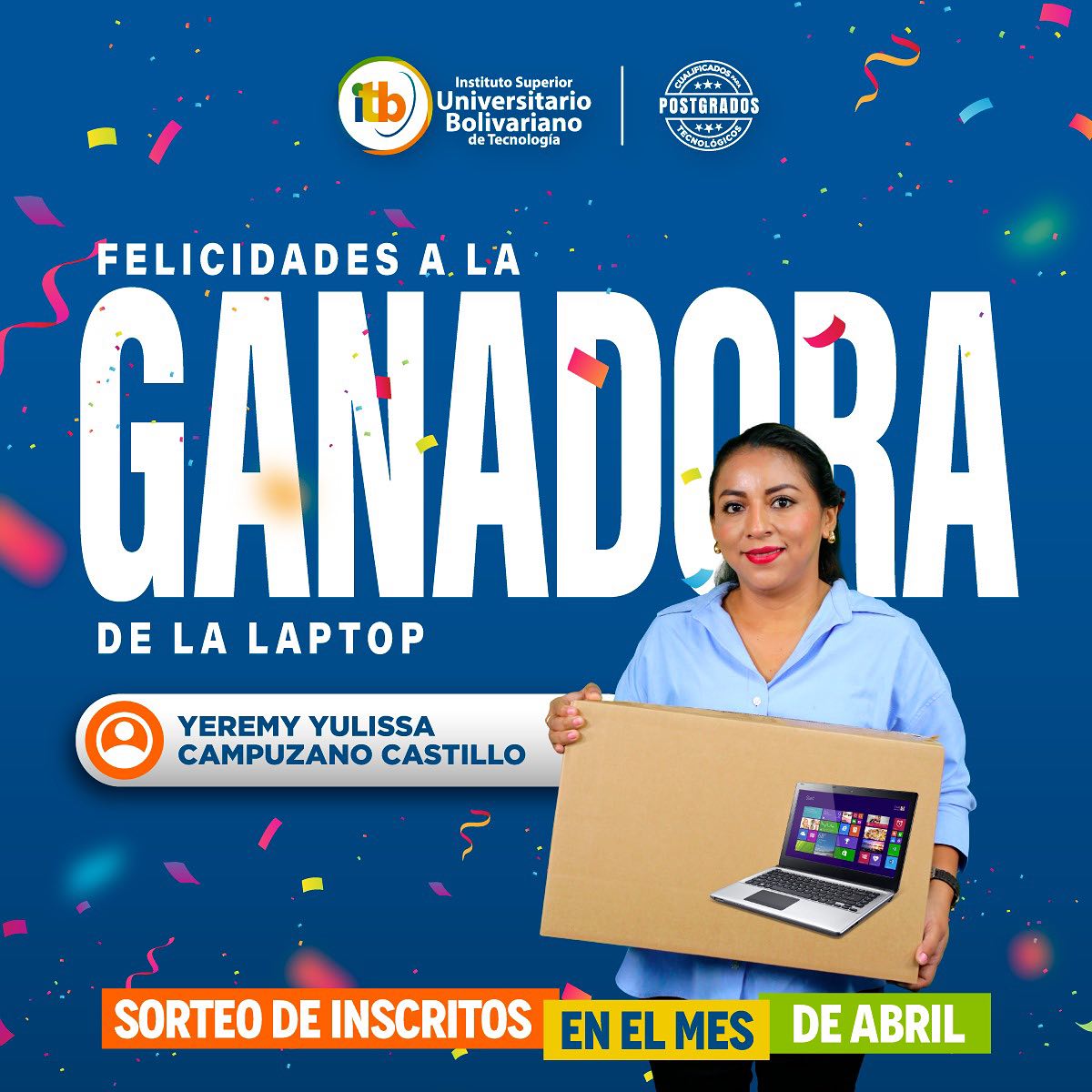 ¡Felicitamos a YEREMY YULISSA CAMPUZANO CASTILLO!