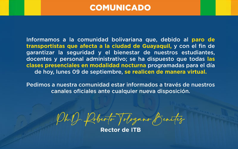 Debido a los acontecimientos relacionados con el transporte público.