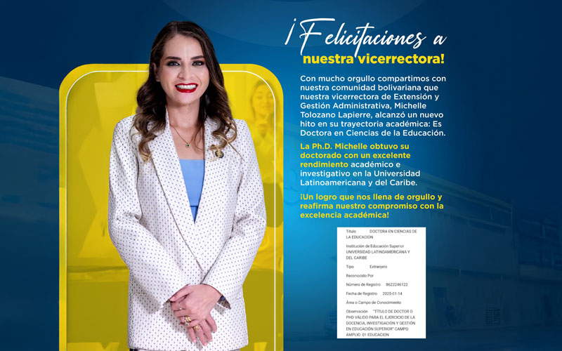  ¡Un nuevo logro para nuestra vicerrectora!