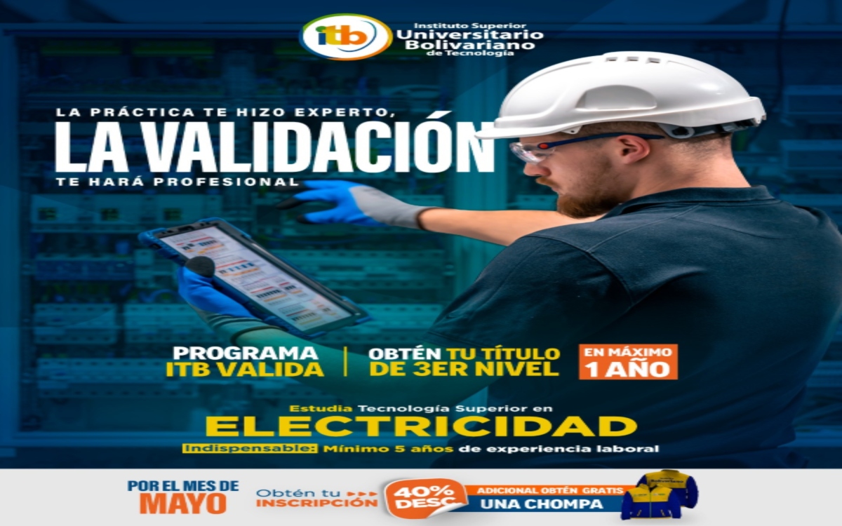Si trabajas en el sector eléctrico, valida tu experiencia y obtén tu título con nuestro Programa de Validación.
