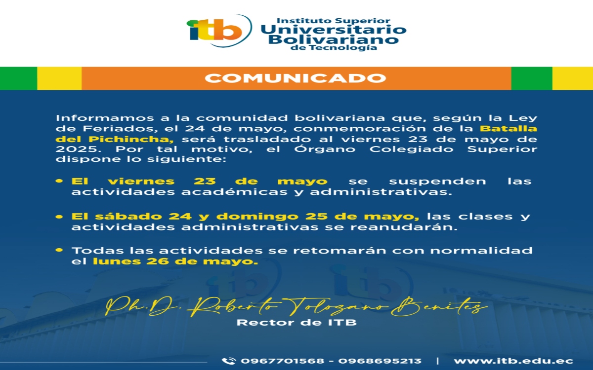 Informamos a nuestra comunidad bolivariana