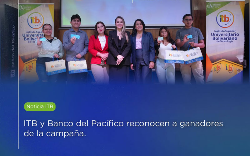 ITB y Banco del Pacífico reconocen a ganadores de la campaña.