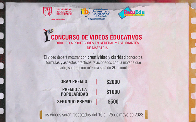 ¡Primer concurso de videos educativos!