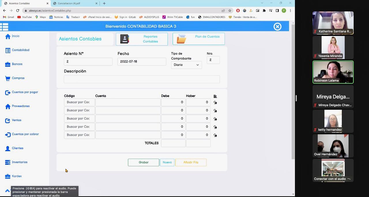 Docentes de la Facultad de la FACES recibieron capacitación sobre el sistema Alexsys para implementar en sus clases contables