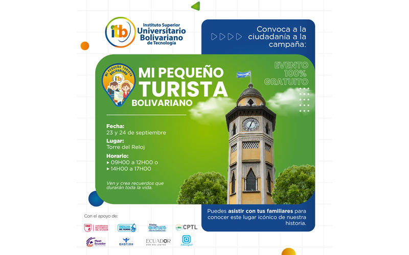 ITB y su carrera de Guía Nacional de Turismo convoca a la ciudadanía a la campaña “Mi Pequeño Turista Bolivariano".