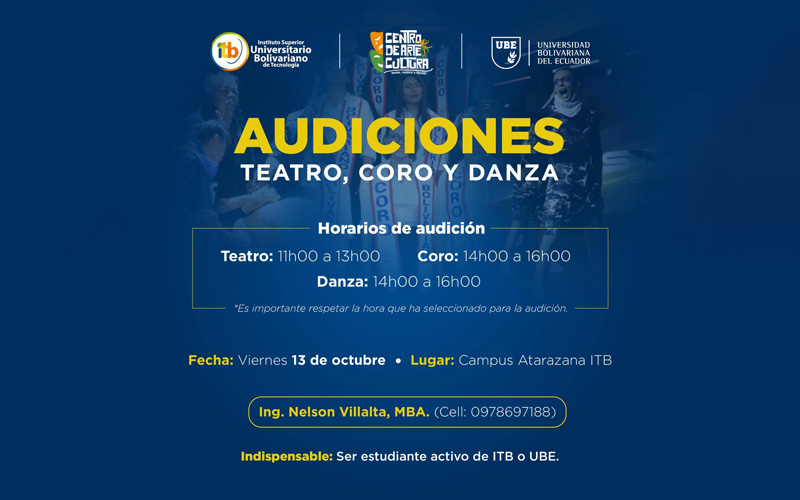 ¡LLEGÓ TU MOMENTO DE AUDICIONAR!