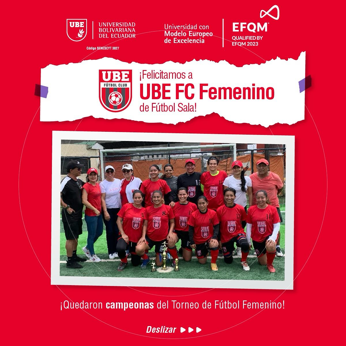 ¡Celebramos con gran orgullo la victoria del UBE FC Femenino de Fútbol Sala! 