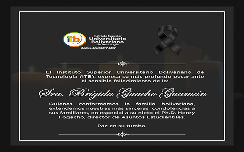  La Familia Bolivariana se une a la pena que enluta a sus seres queridos