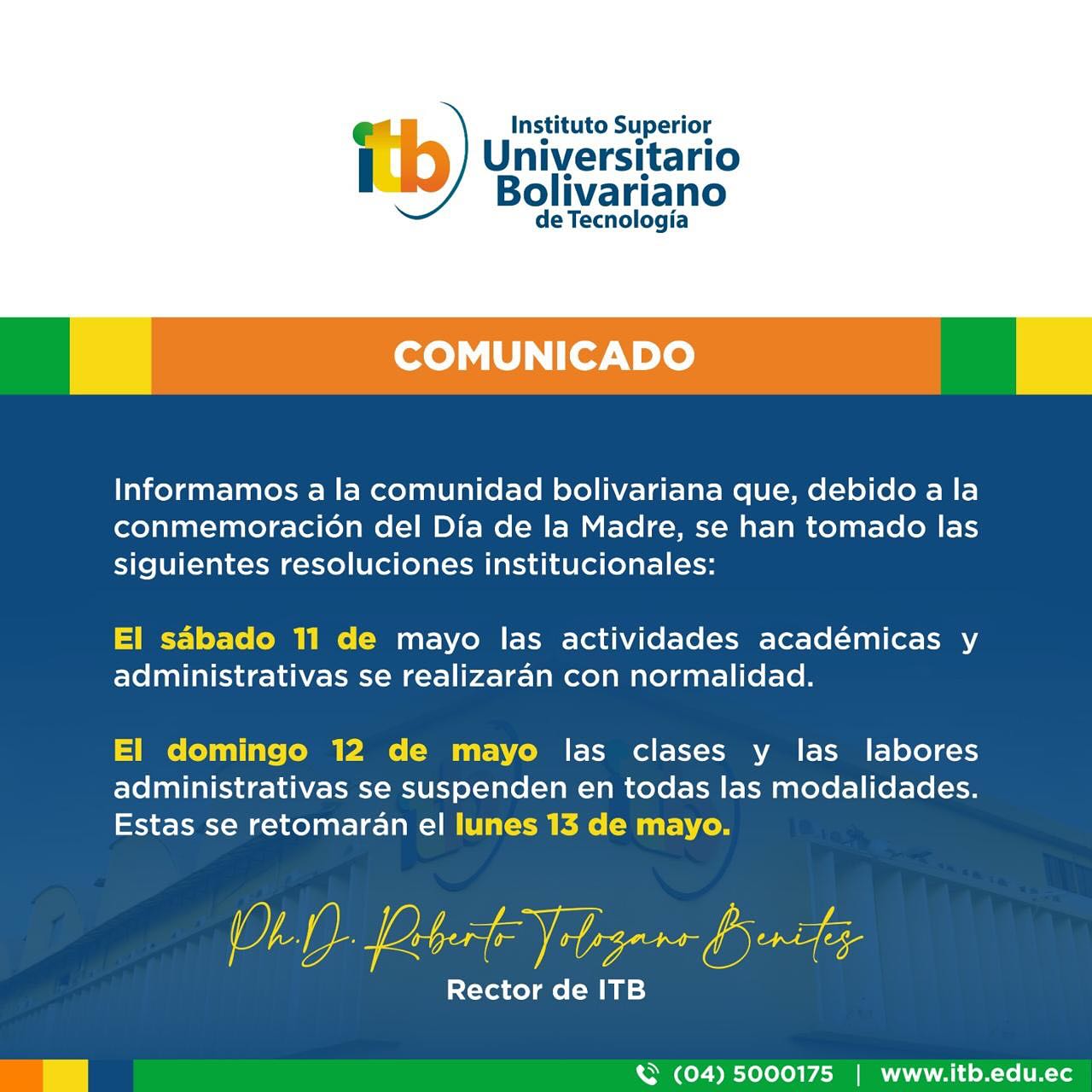 Informamos a la familia bolivariana