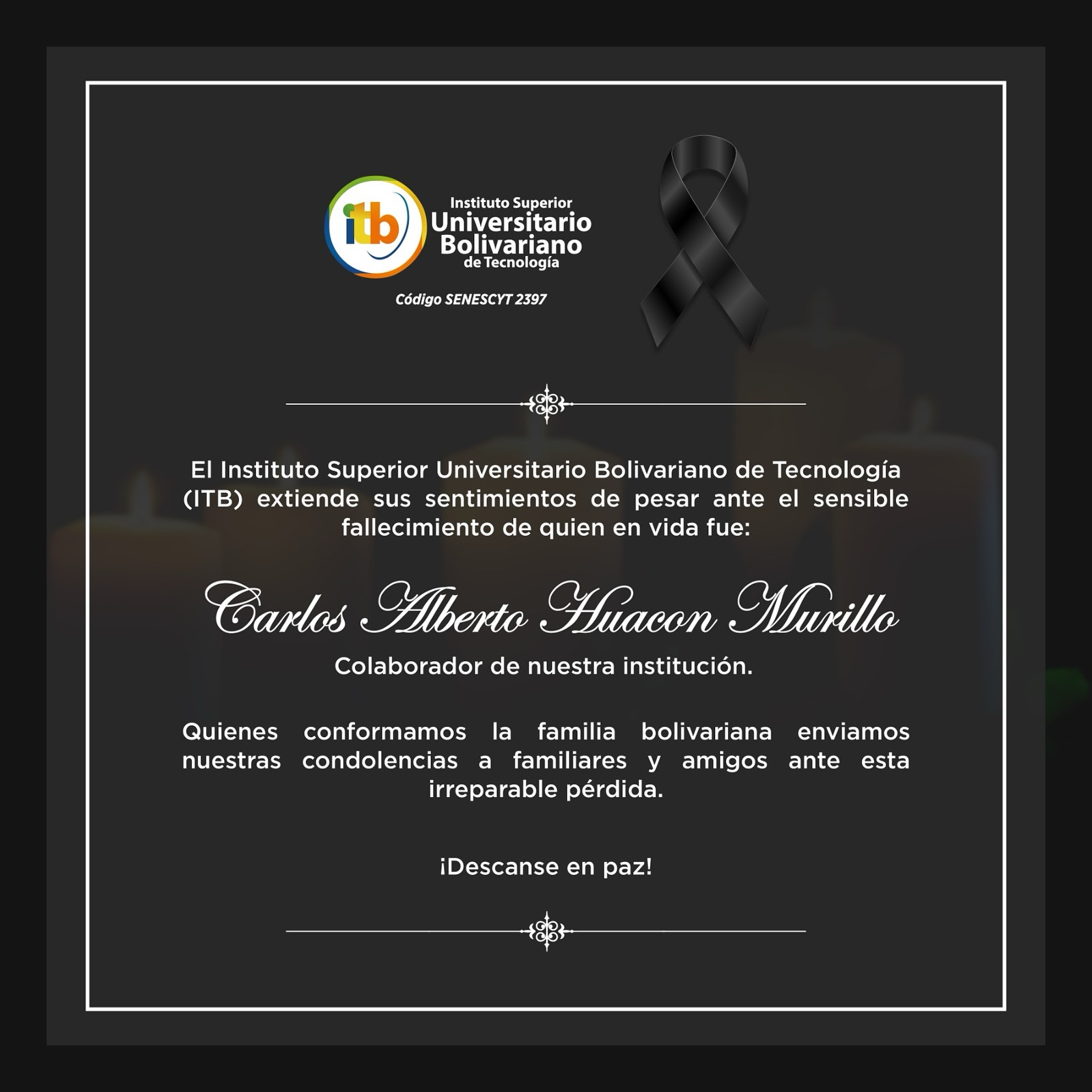 La Familia Bolivariana se une a la pena