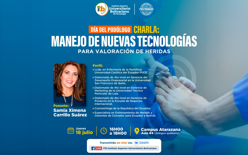 ¡Es un placer invitarlos a una charla exclusiva, en celebración del Mes de la Podología!