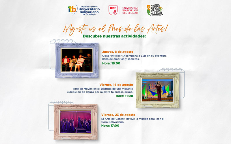 ¡Prepárate para un mes lleno de arte y cultura en el ITB y la UBE! 