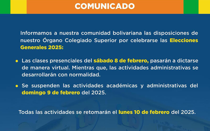 Informamos a nuestra comunidad bolivariana