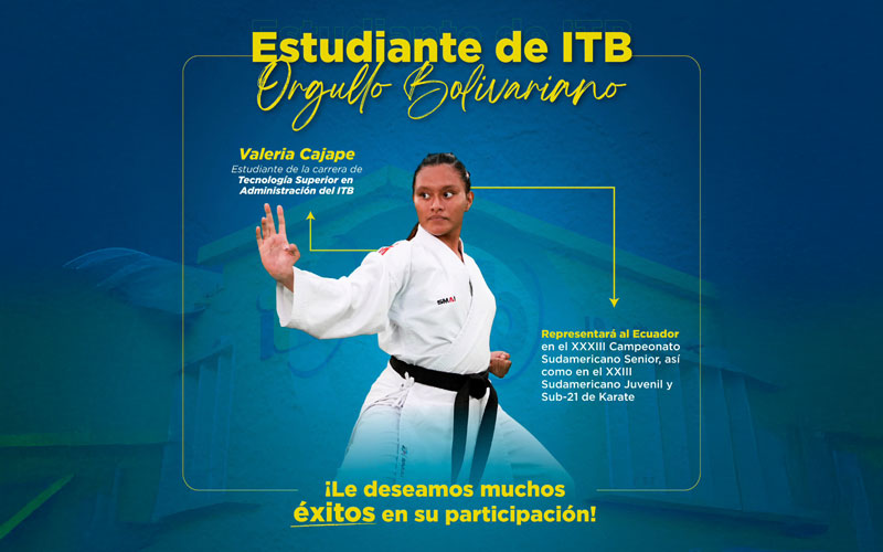 Nuestra estudiante del ITB, Valeria Cajape, representará al país en una competencia internacional de Karate