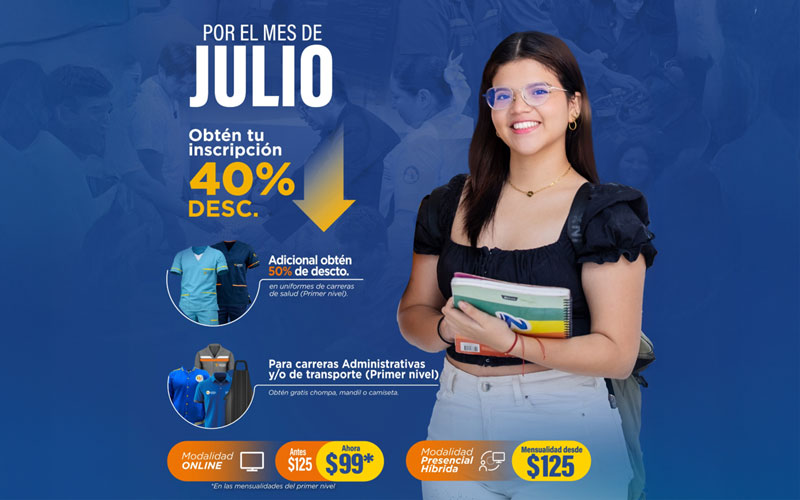 Este JULIO tu futuro arranca con fuerza en el Instituto Universitario Bolivariano! 