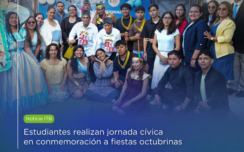 Estudiantes realizan jornada cívica en conmemoración a fiestas Octubrinas.
